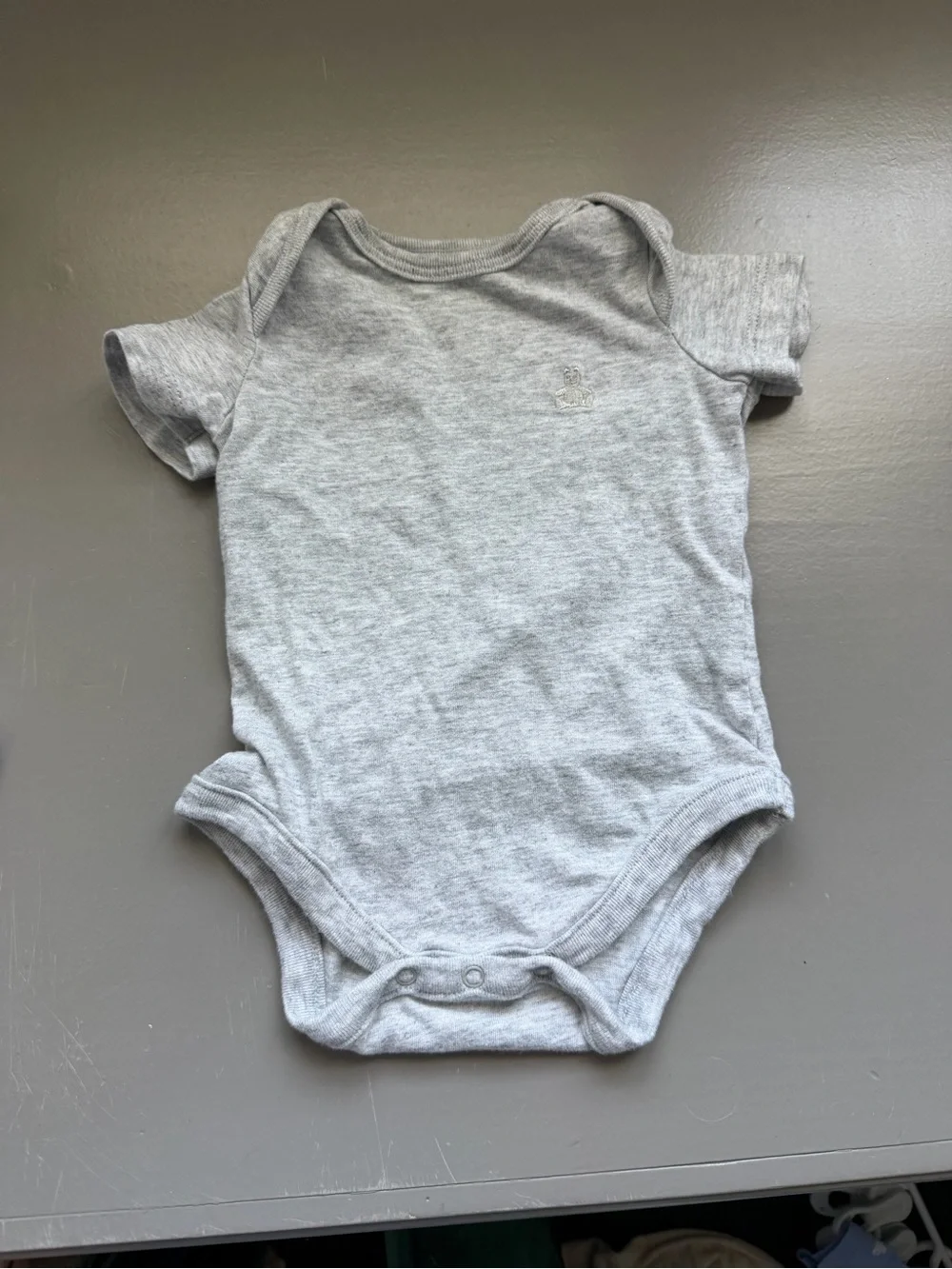 GAP Infant Bodysuit Set in Blue, White & Gray